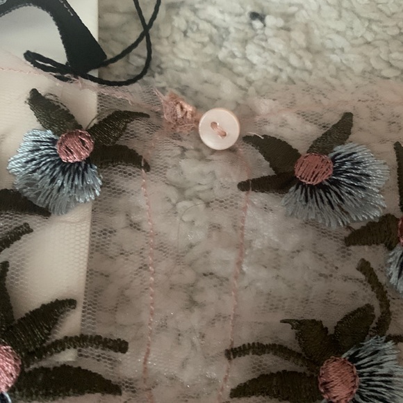 NWT ZARA PINK EMBROIDERED TOP - Picture 7 of 8